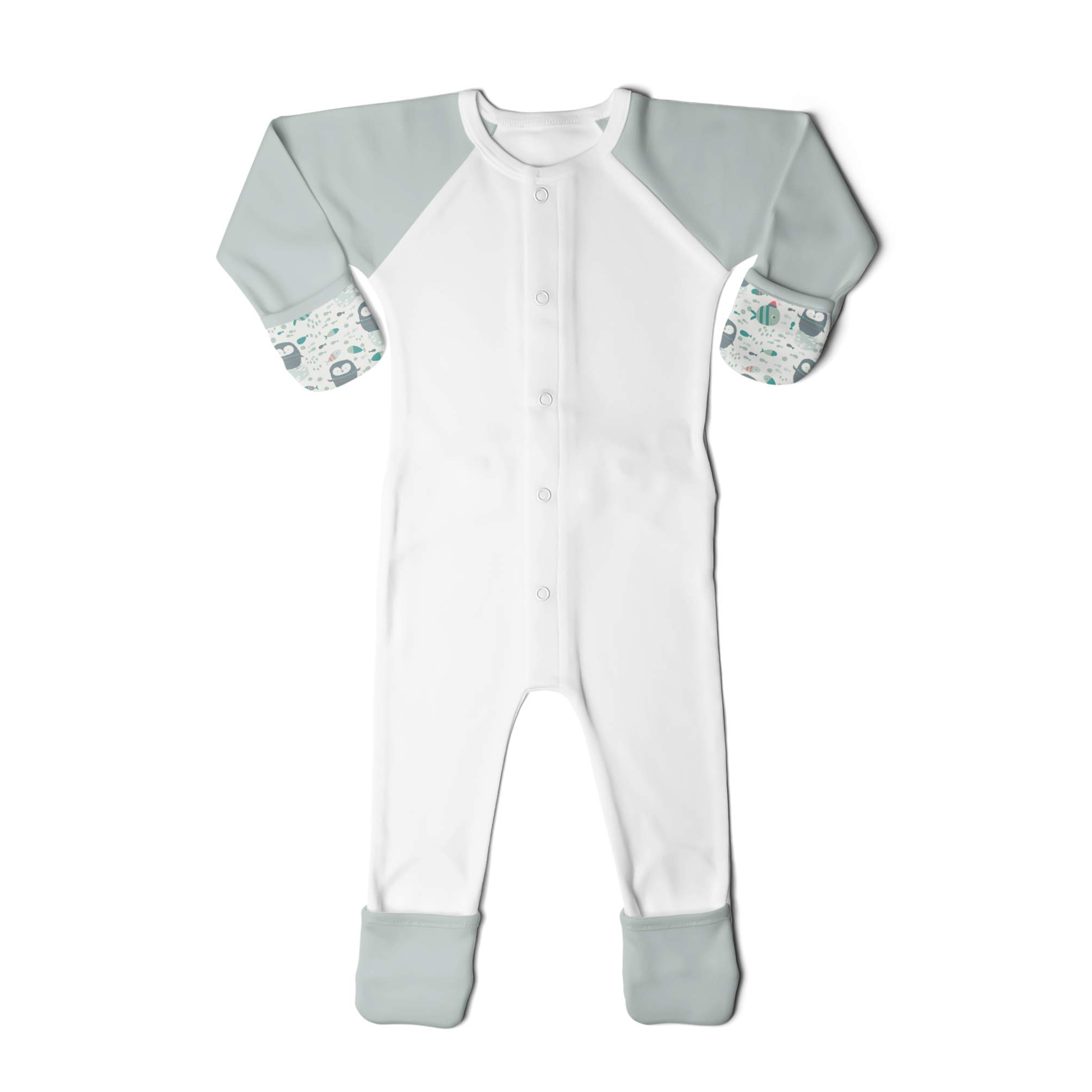 Goumikids Goumi'all Baby Smart Footie Pajamas,Waddle (Mint),3-6 Months