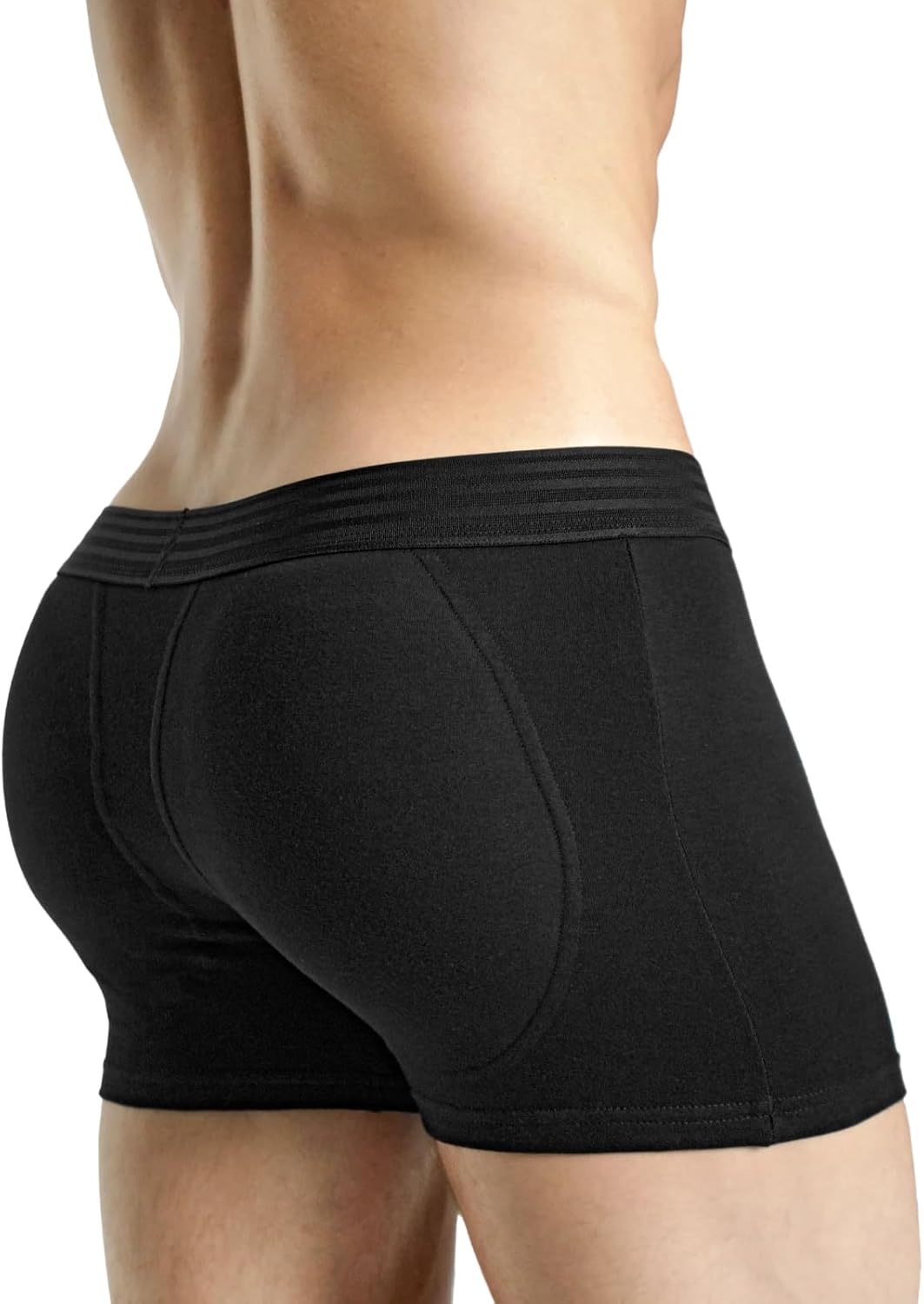 Rounderbum Men’s Dual Tech Padded Boxer Brief + Smart Package Cup – Removable Pads & Package Support, 3 Colors