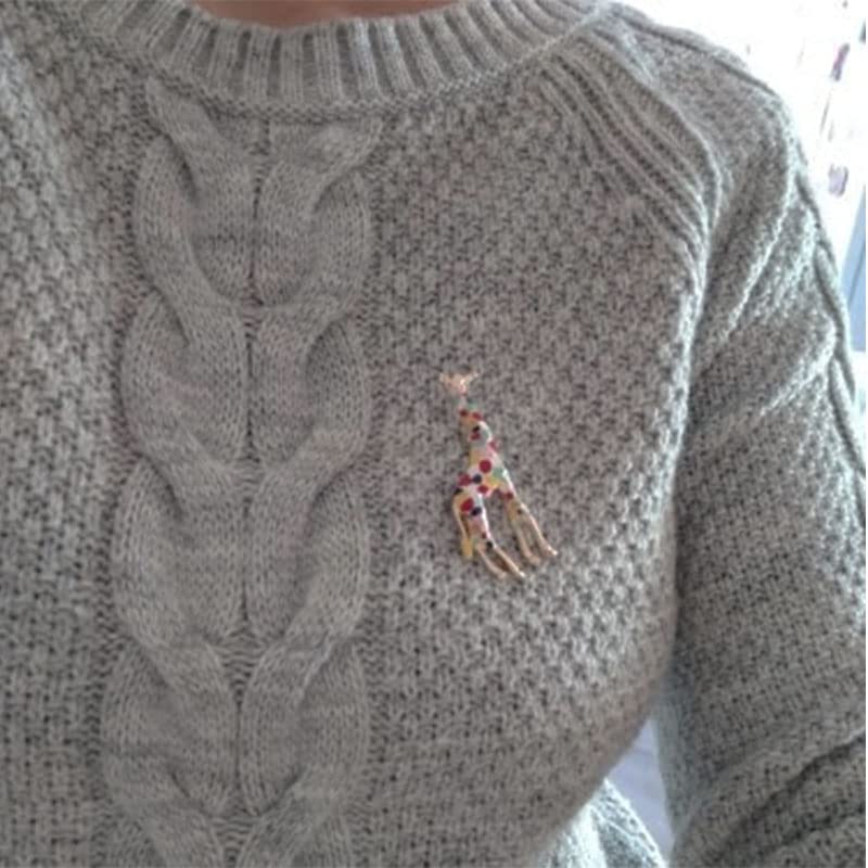 Image of Acxico 2Pcs Giraffe Brooches for Women Cute Animal Brooch Pin Fashion Jewelry Gift for Kids Exquisite Brooch