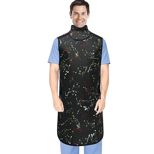 Delantal de plomo con escudo tiroideo, delantal de plomo de 0.5 mmPb para rayos X, chaleco de protección equivalente al plomo ligero para