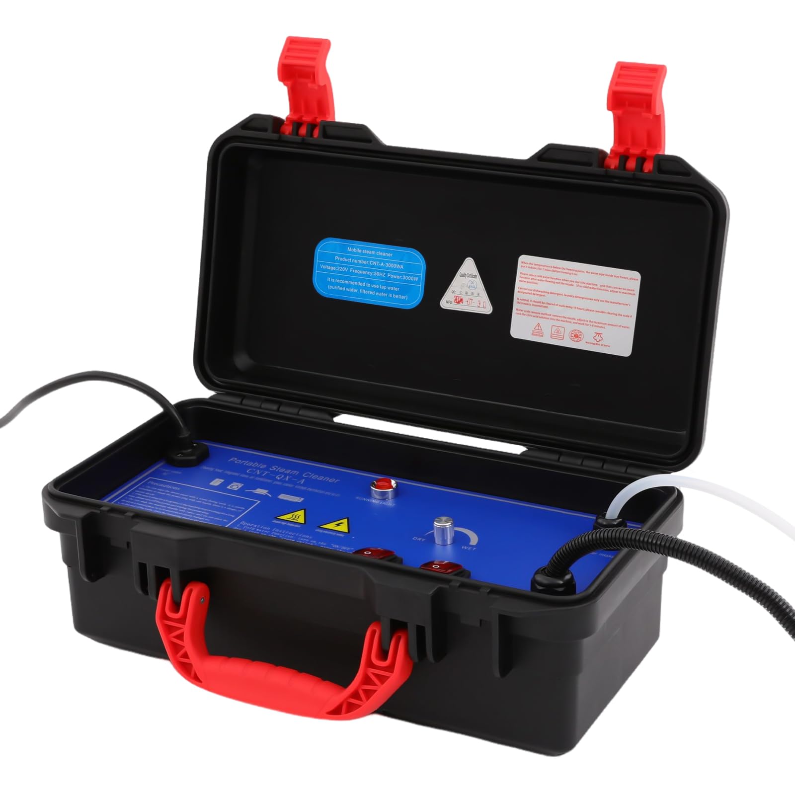 Nettoyeur Vapeur Portable, Nettoyeur Haute Pression Professionnel, Appareil de Nettoyage Vapeur Haute Température, Deux modes de nettoyage, pour Voiture Moteur Hotte et Ménage Domestique