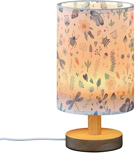 FRODOTGV Lámparas de mesa mini lámparas con USB flores rústicas mariposa libélula lámpara para estudio granja