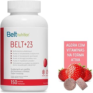 Belt + 23 - Sabor Morango 150 Pastilhas mastigáveis - Belt Nutrition