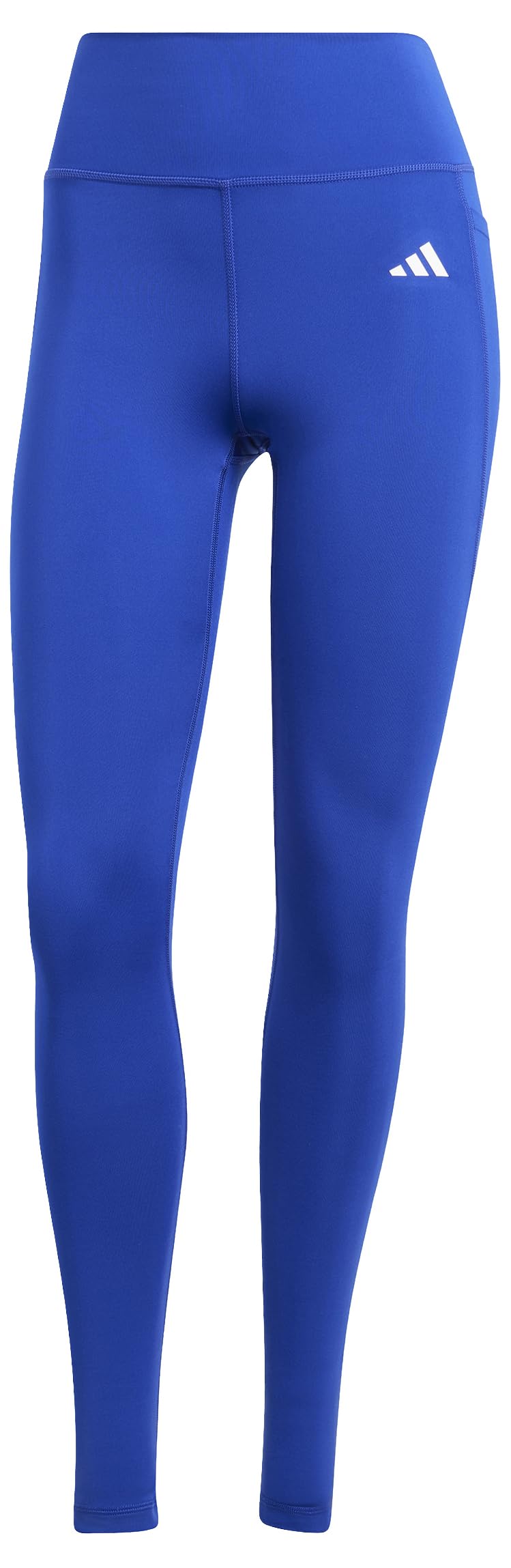 adidas Women's Optime Essentials Stash Pocket Full Length Leggings, semi lucid blue, XXS Short