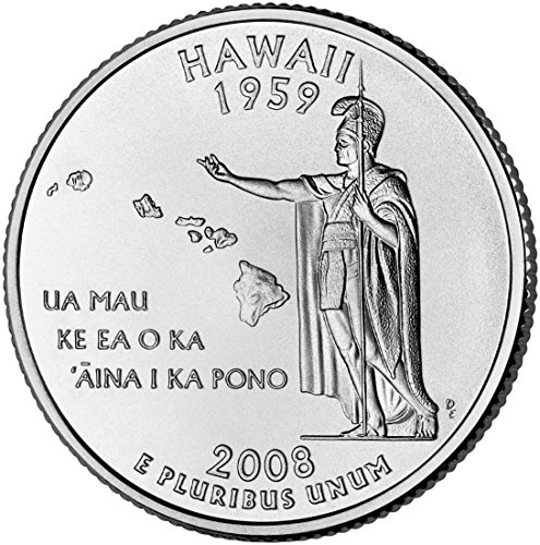 US 2008 Hawaii State Quarter BU Uncirculated Coin Two Toned Money Clip New2
