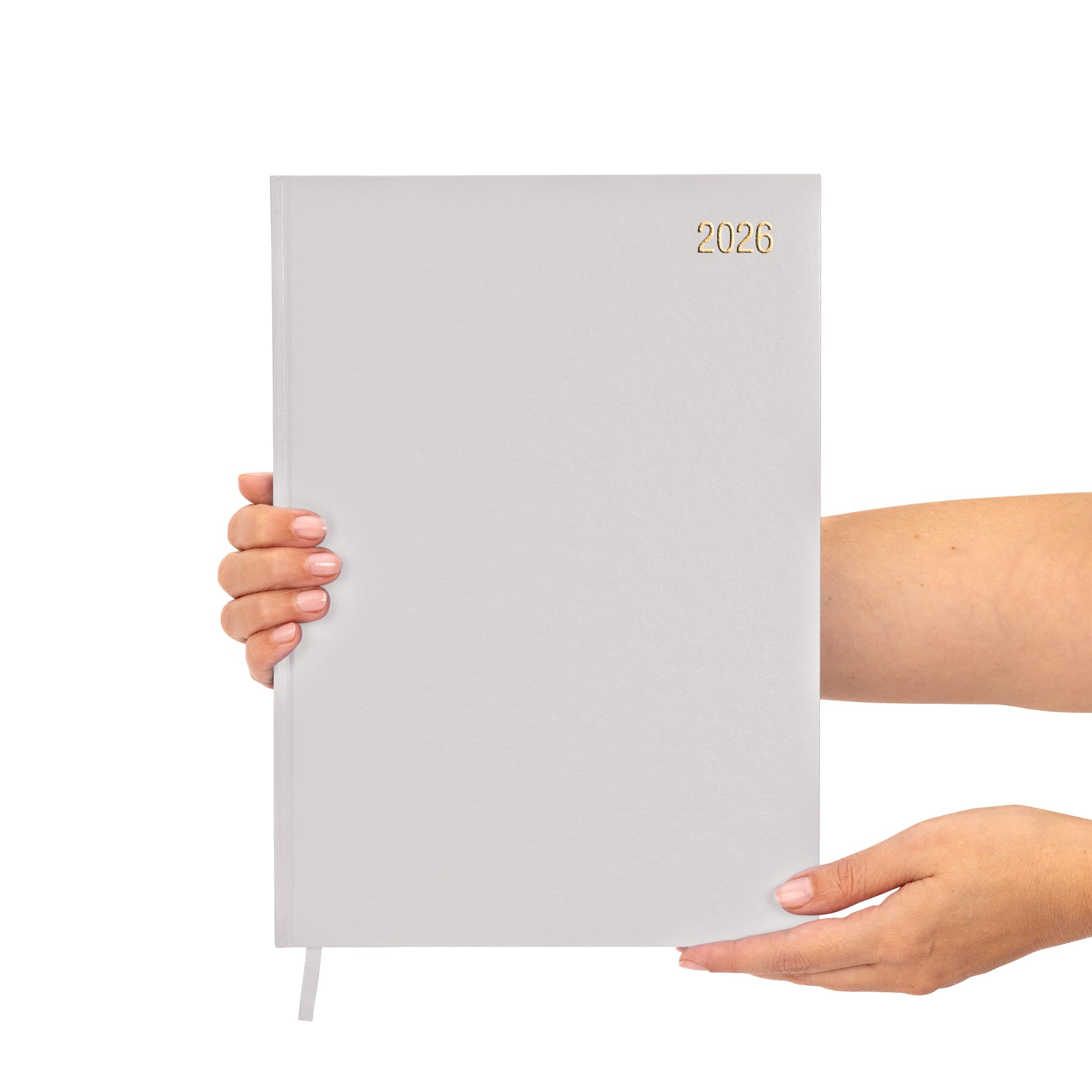 evelay 2026 Diary A4 Week to View Hardback Planner Organiser Journal Notebook for School Home Office Personal Use (A4, Grey) - Image 2