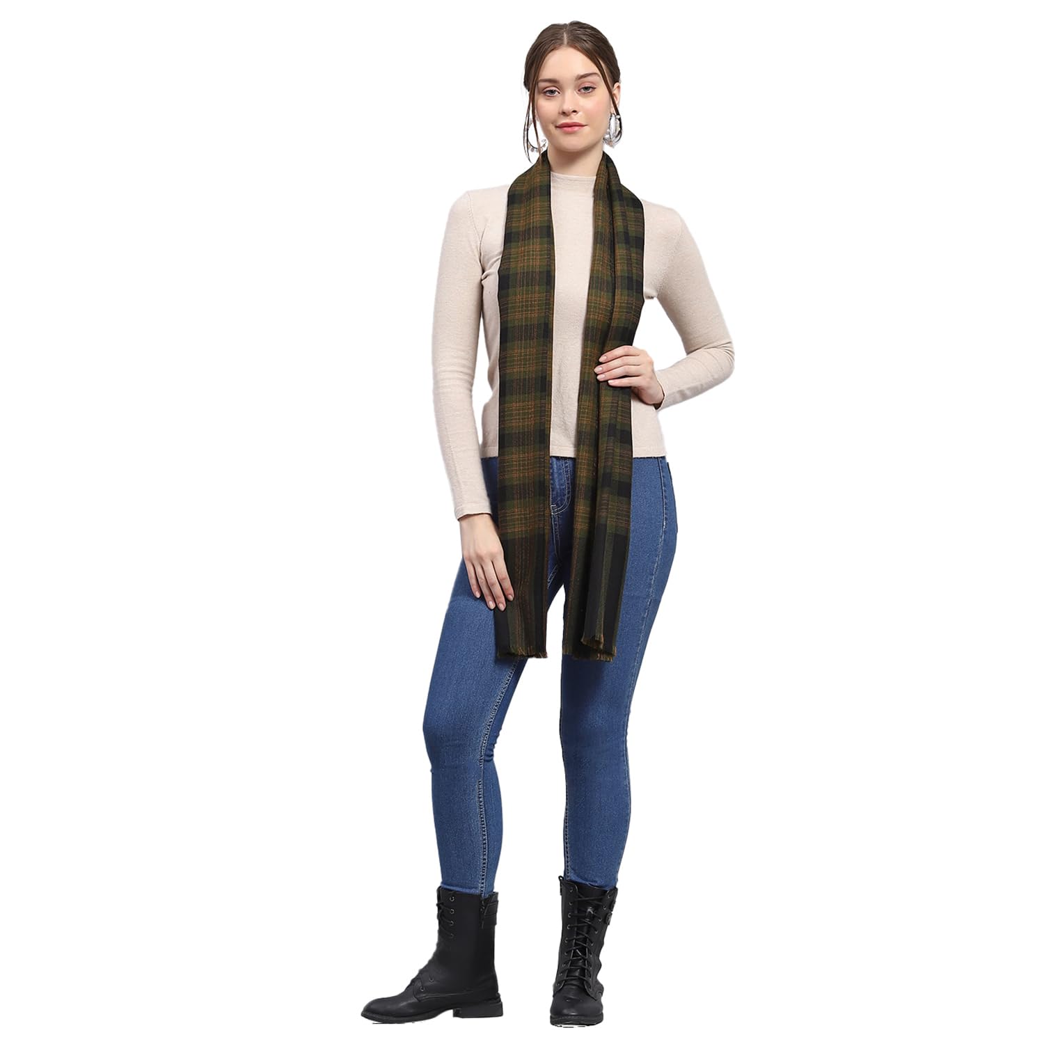 monte carlo Womens Checkered Stole (224STL4335)-picture-34