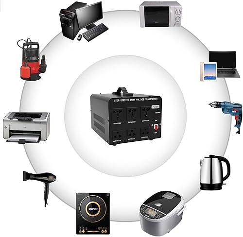 Miniatura 8 de Yinleader Transformador convertidor de voltaje (110 V a 220 V, 220 V a 110 V) convertidor de transformador elevadorabajo 110120 voltios - 220240