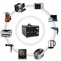 Vista 8 de Yinleader Transformador convertidor de voltaje (110 V a 220 V, 220 V a 110 V) convertidor de transformador elevador/abajo 110/120 voltios - 220/240