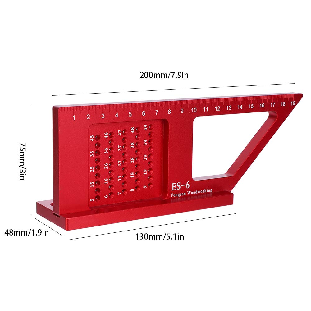 Règle de mesure multi-angle 3D 45 90 degrés en alliage d'aluminium pour Règle de mesure multi-angle 3D 45 90 degrés en alliage d'aluminium pour