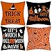 SONGJOY Halloween poszewki na poduszki 45 x 45 cm, dynia demona czarownica pająk lniana poszewka na poduszkę Halloween poszewki na poduszki, świąteczne dekoracje halloweenowe do mebli domowych