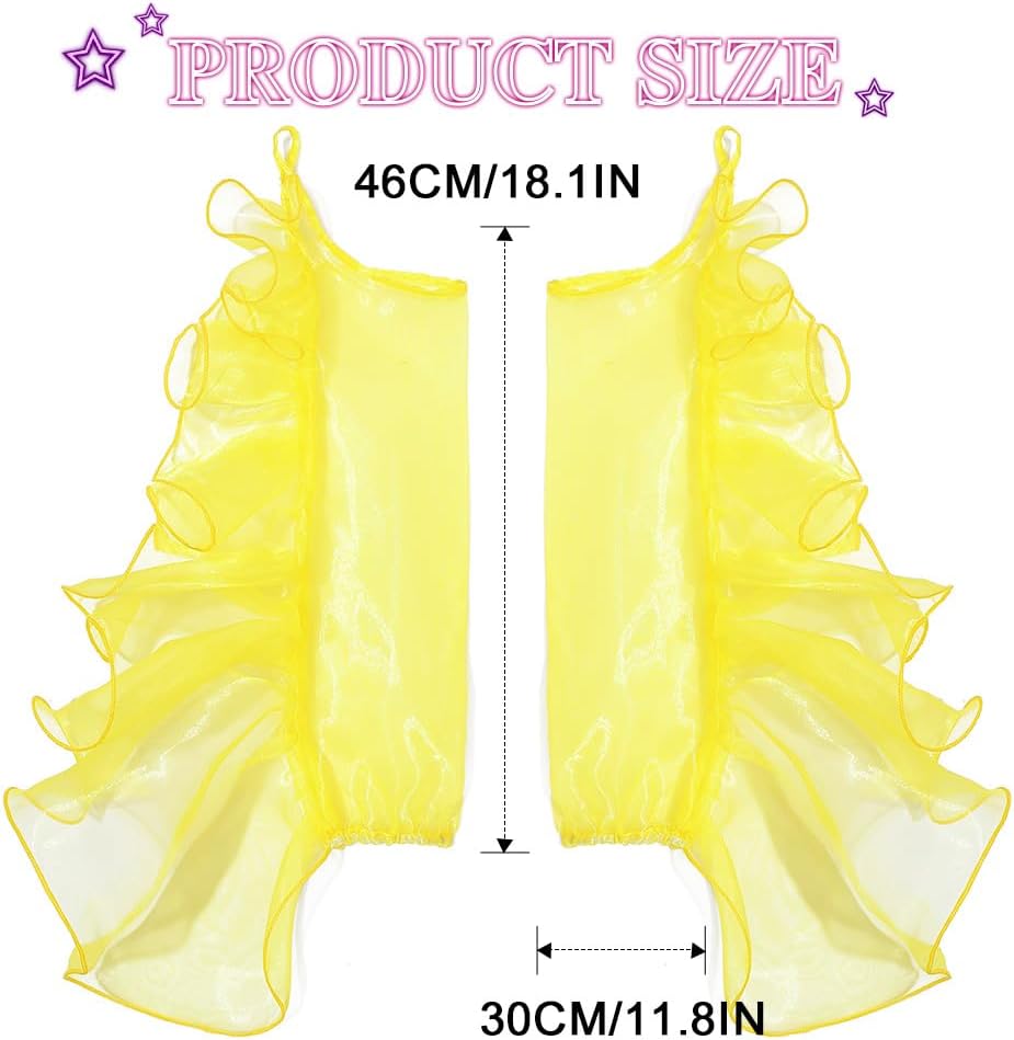Fashion Tulle Fingerless Long Gloves Sheer Puffy Gloves for Women