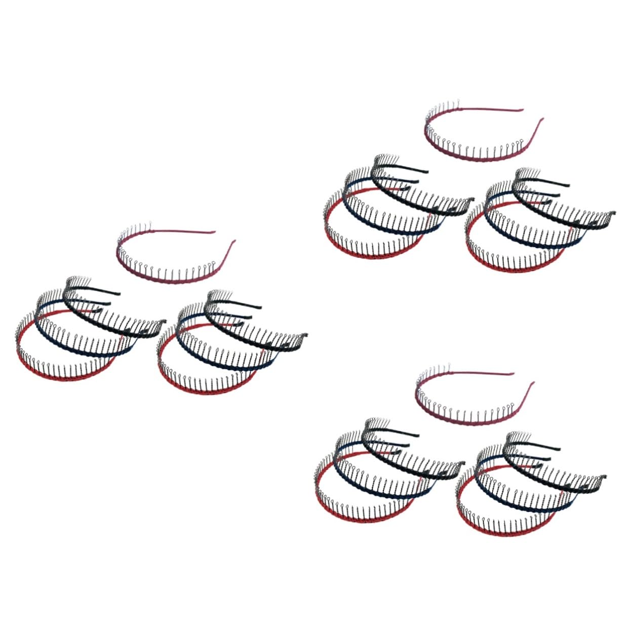FRCOLOR 3 Juegos De Diademas De Metal Para El Pelo Ideales Para Deportes Y Maquillaje Resistentes Y Fáciles De Usar En Varios (7 Unidades X 3)