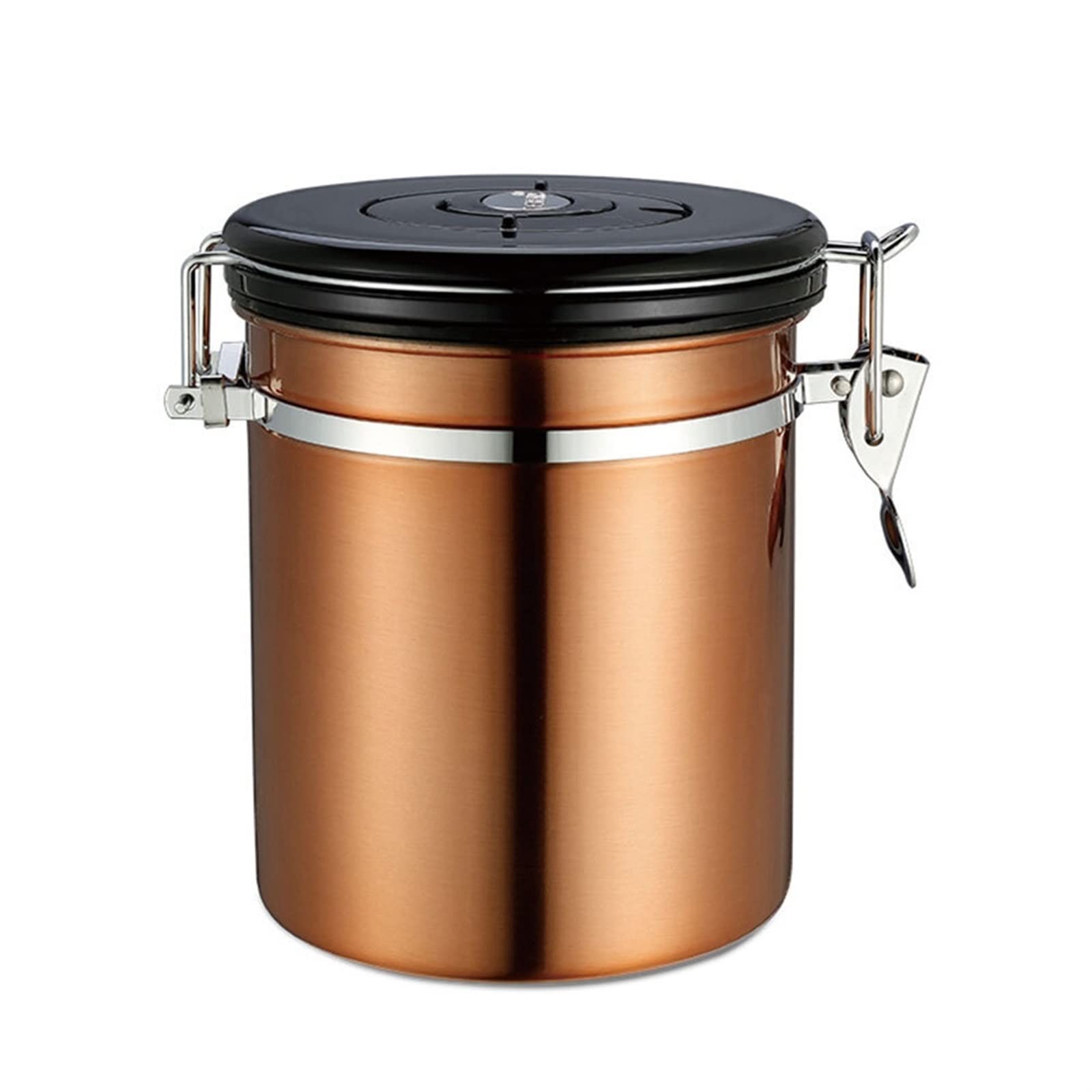 JINGYAN Storage Jars Coffee Bean Tea Container Vent Valve Stainless Steel Box Storage Jar Airtight Damp Proof