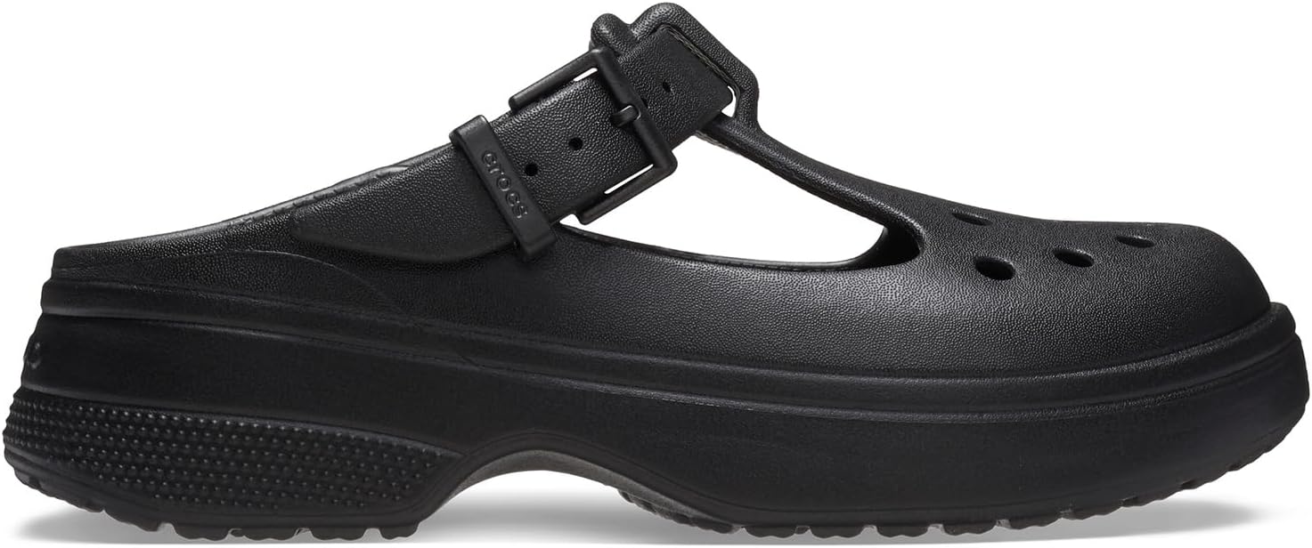 Crocs Unisex-Adult Classic Mary Jane Clogs, Mary Janes for Women Black Men's 6 Women's 8 Medium