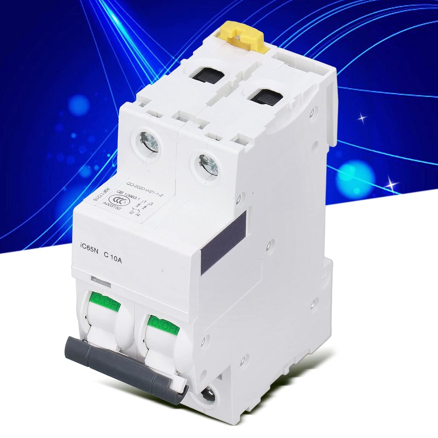 Miniature Circuit Breaker, Residual Current Breakers Silver Contact 2P 400V 6000A Breaking Capacity Small for Home