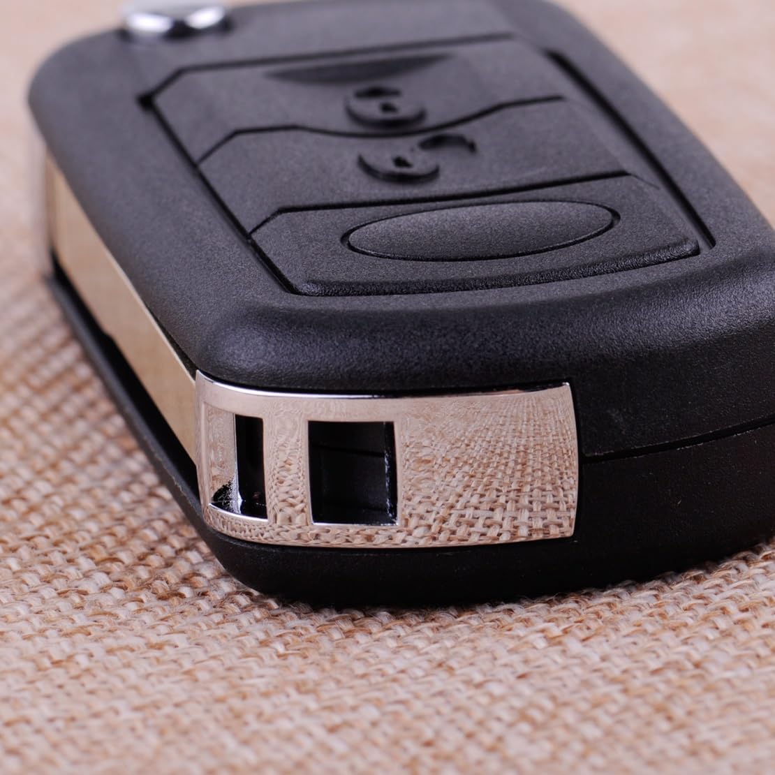 Coque de clé plip 3 boutons télécommande Land Rover Range Rover Sport LR3 2006 2007 2008 2009 noir