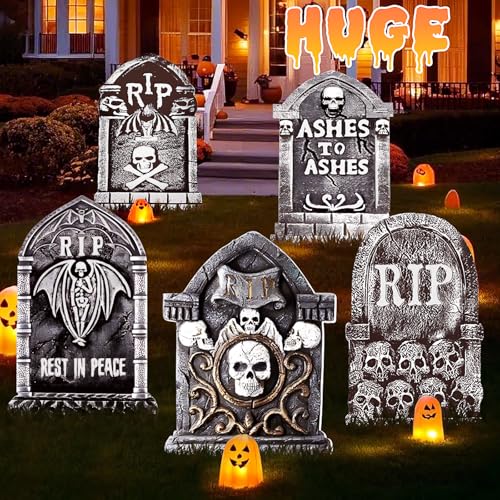 25.6inches Halloween Decorations Outdoor, DIY Halloween Decorations Outdoor of Gravestone