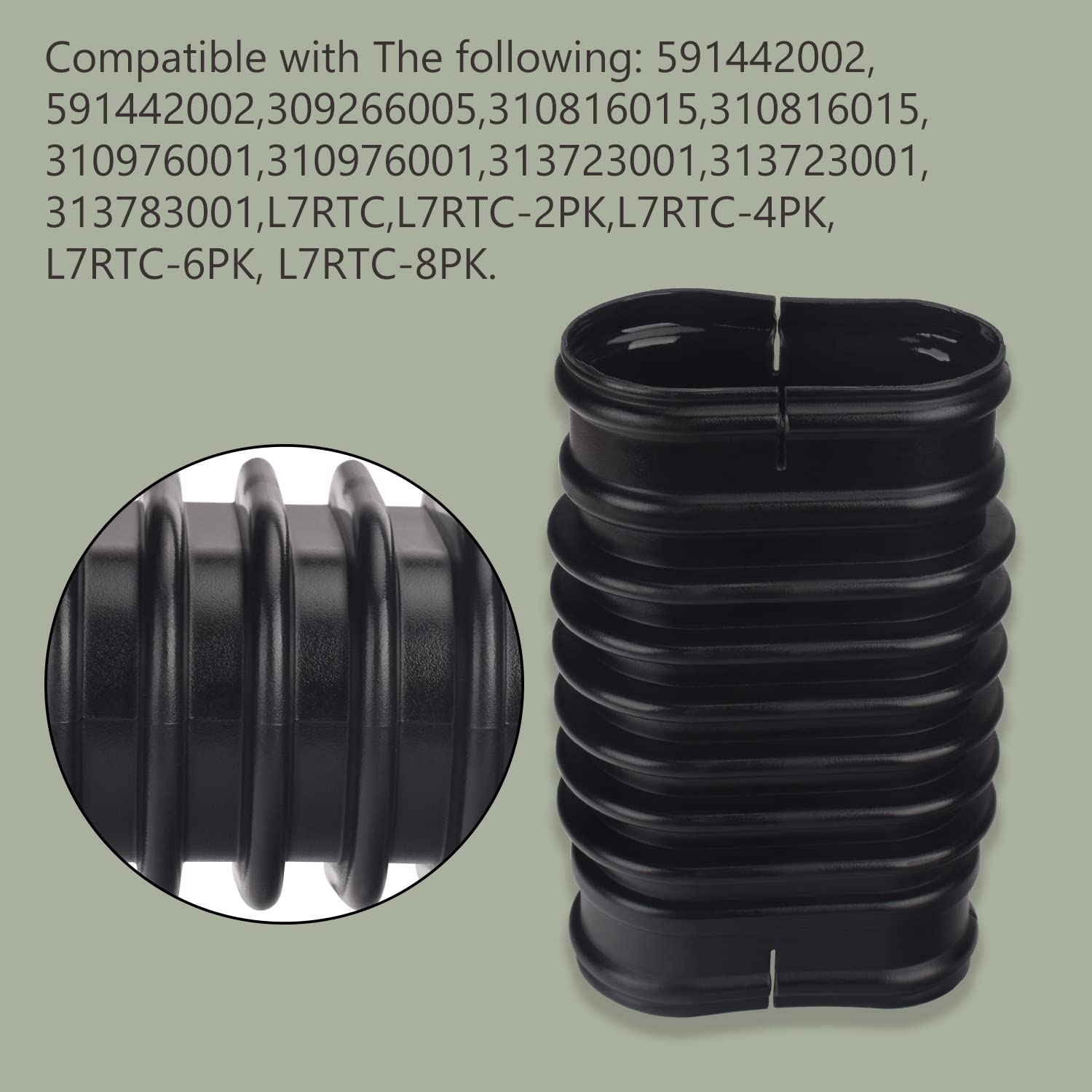 580473001 - Tubo flexible de repuesto para soplador de mochila Ryobi RY38BP de 38 cc y soplador de mochila Ryobi de 40 voltios RY40440, RY40404NV y RY40404NVM