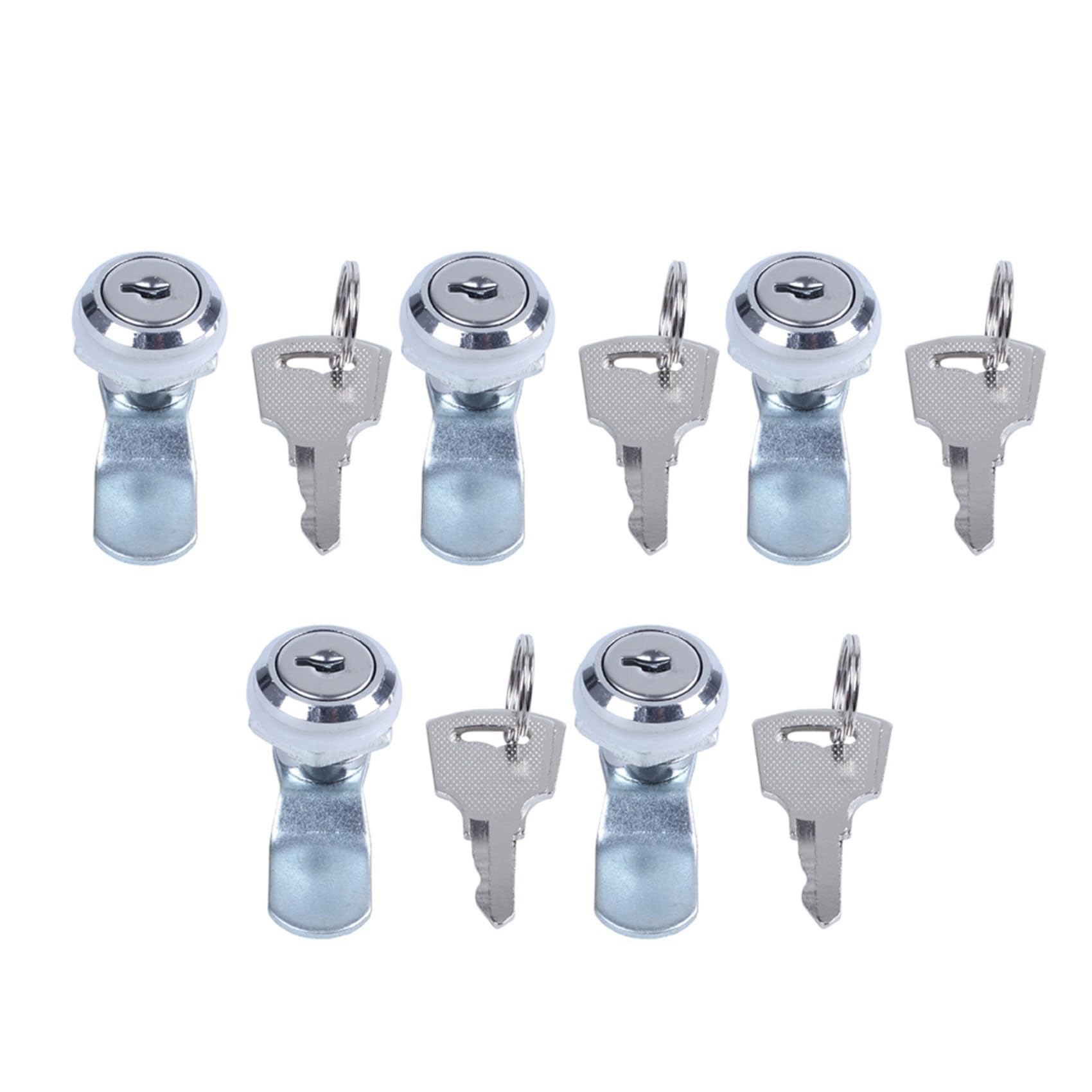 Jnchdghwa As Shown 5X Useful Cam Locks For Lockers,Cabinet Mailbox,Drawers, Cupboards + Keys