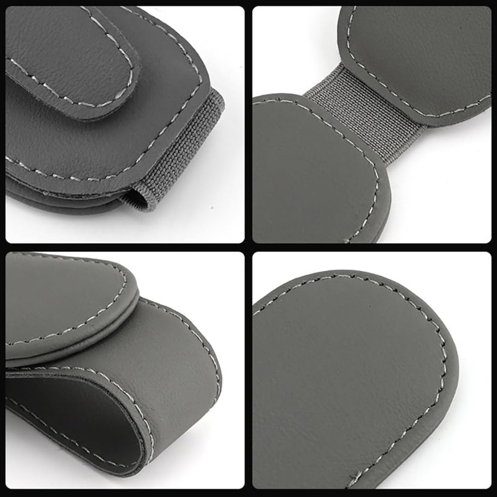 BAHELS Supporto Occhiali da Sole Auto per Tesla Model 3 Model Y Model S Model X GT Occhiali Visiera Parasole Emblema Porta Occhiali Clip Accessori,Brown