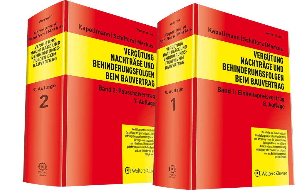 Vergütung, Nachträge und Behinderungsfolgen beim Bauvertrag: Band 1 und Band 2 als Bundle: Band 1 und Band 2, Bundle
