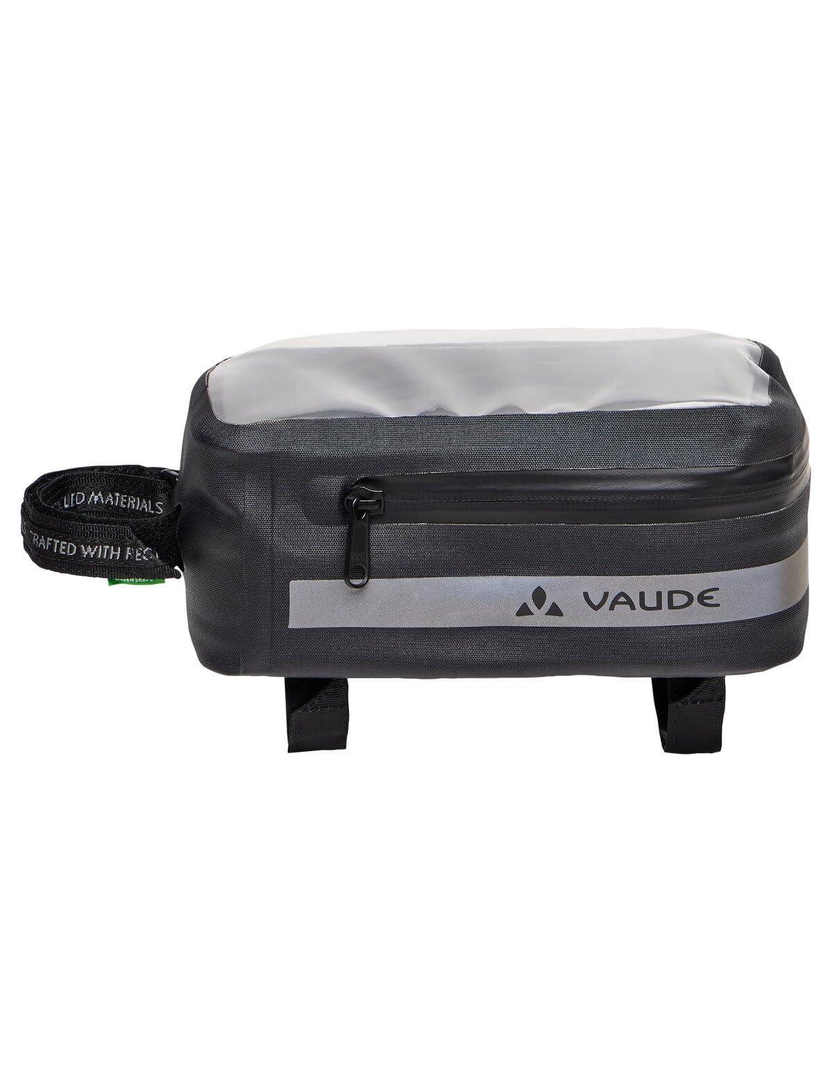 VAUDE Fahrrad Oberrohr-Tasche Phone Bag Proof, wasserdicht, für Mobilgeräte mit integriertem Klarsichtfach, black, Einheitsgröße