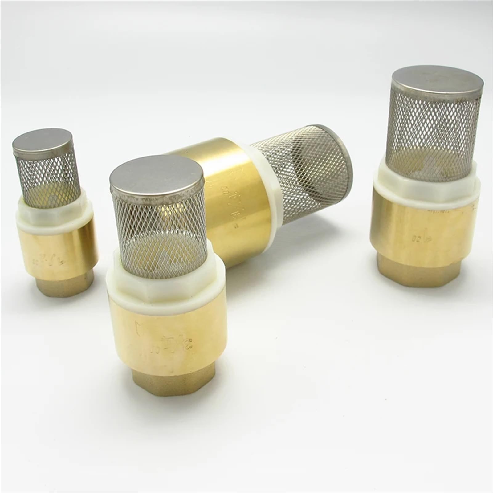 1/2 "3/4" 1 "1-1/4" 1-1/2 "2" Valvola di ritegno in Ottone con Filettatura Femmina Filtro a Rete Fondo for Acqua(BSP1.2 Female)