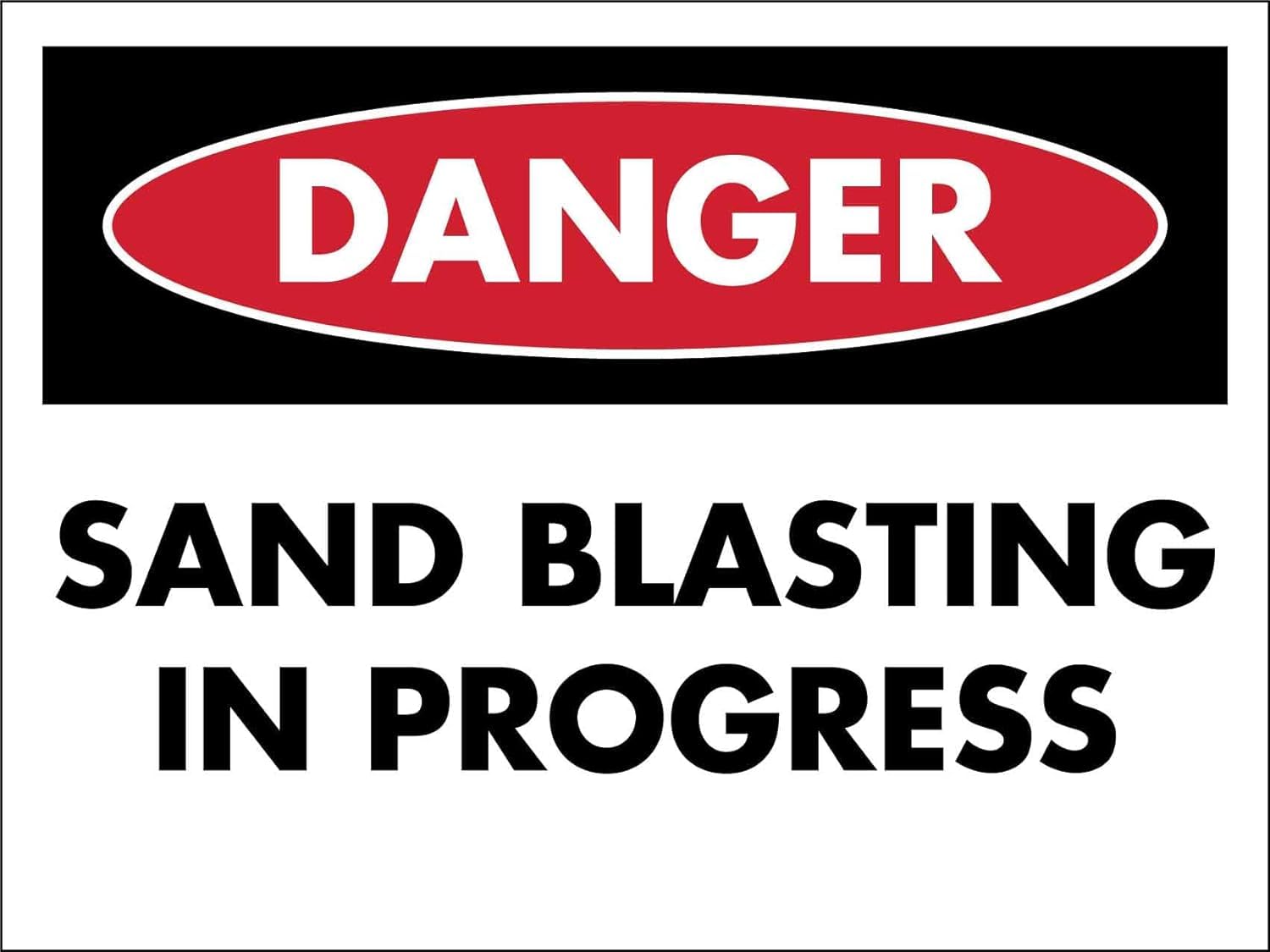Danger Sand Blasting Rust-Free Aluminum Warning Sign - Weather Resistant, Waterproof, Easy to Mount for Factory, Workshop, Construction Site, Indoor/Outdoor 8x12 inch​