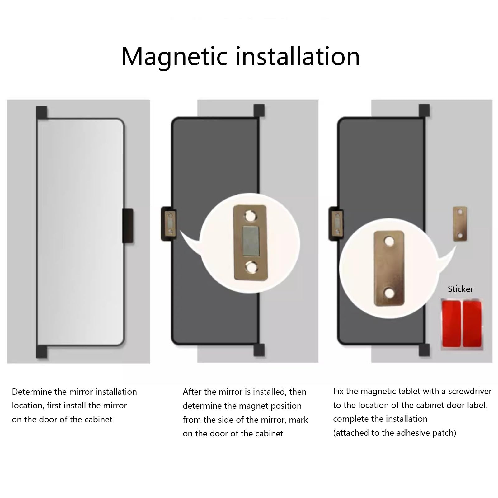 Armoire à miroir coulissant sur toute la longueur - Design pliable et rotatif - Finition noire élégante - 120 x 30 cm - Solution compacte pour les intérieurs modernes
