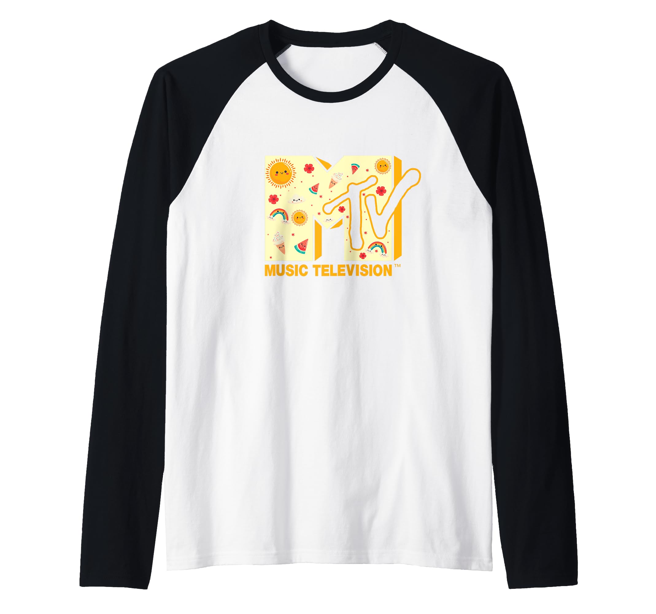 The official MTV Logo for a great summer Raglan Baseball Tee