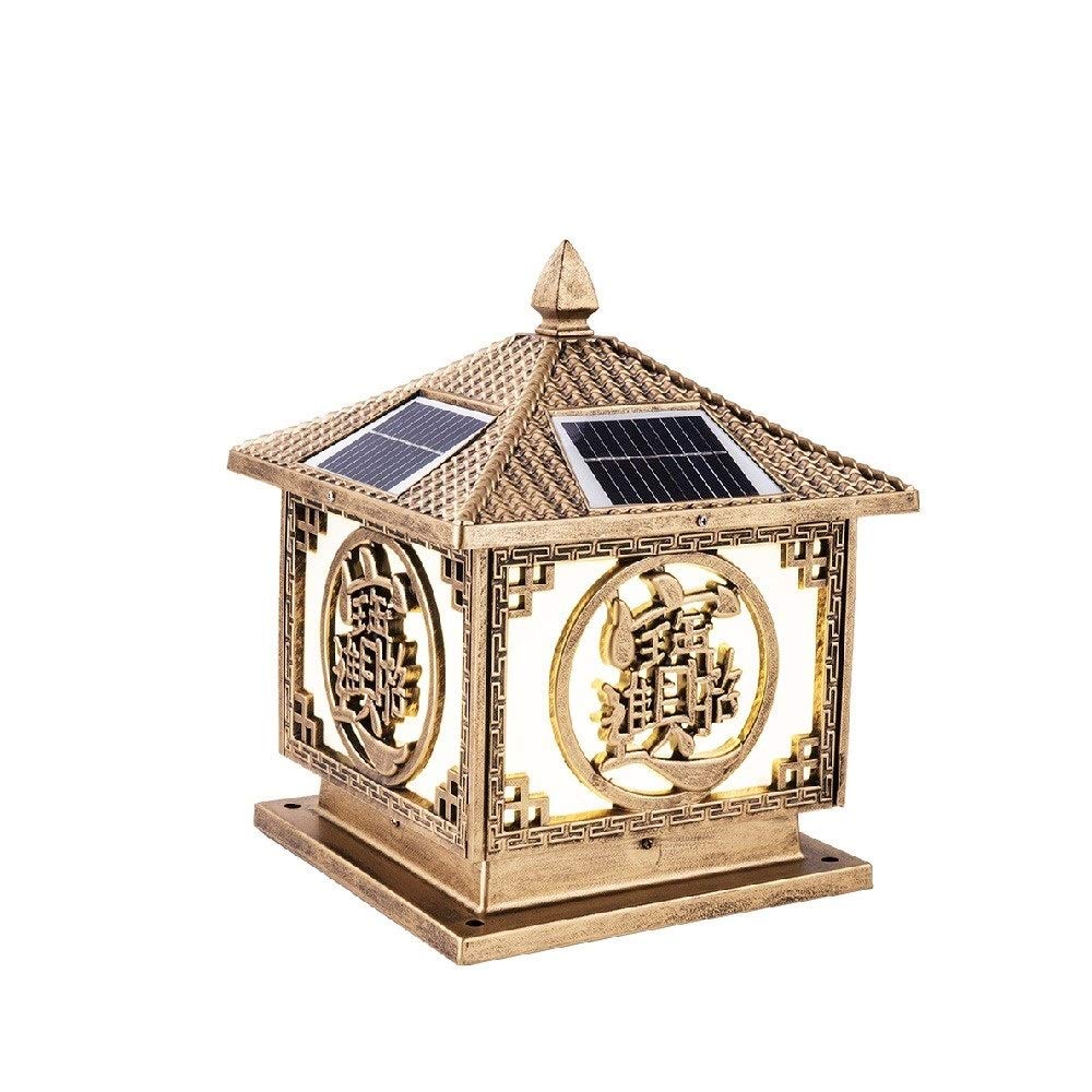 Lampe solaire d'extérieur vintage chinoise à LED variable en verre pour jardin