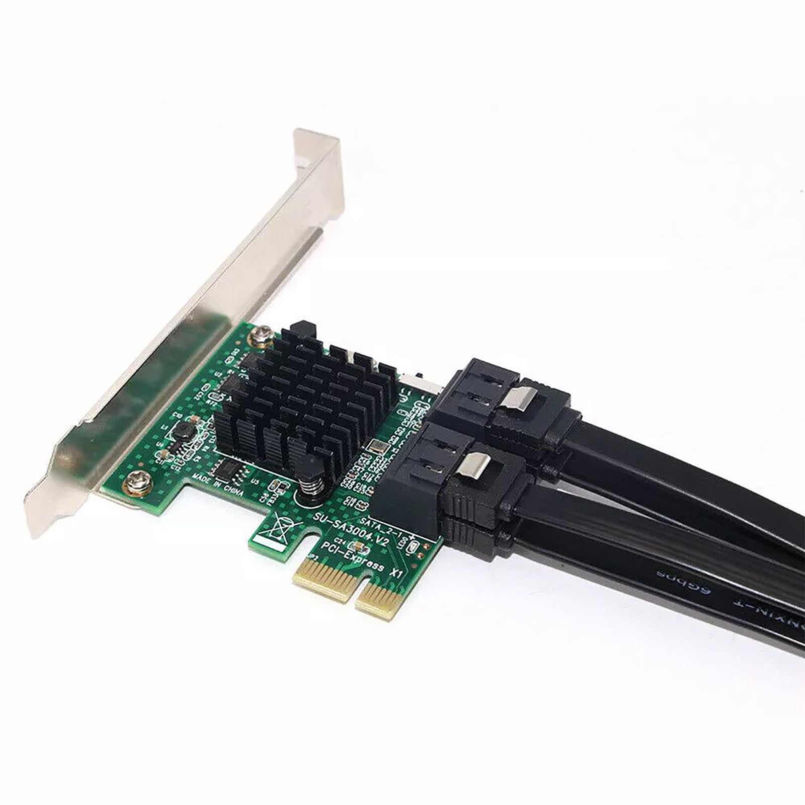 PCIE 1X SATA Card 4 Ports, SATA Controller Expansion Card, Support 4 Standard SATA 3.0 Devices