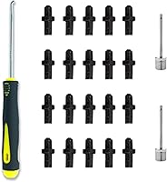 Vista 1 de MINDCOLLISION Kit de válvula de inflado de pelota deportiva (20 piezas), válvulas de repuesto de válvula de baloncesto, kit de reparación de fugas