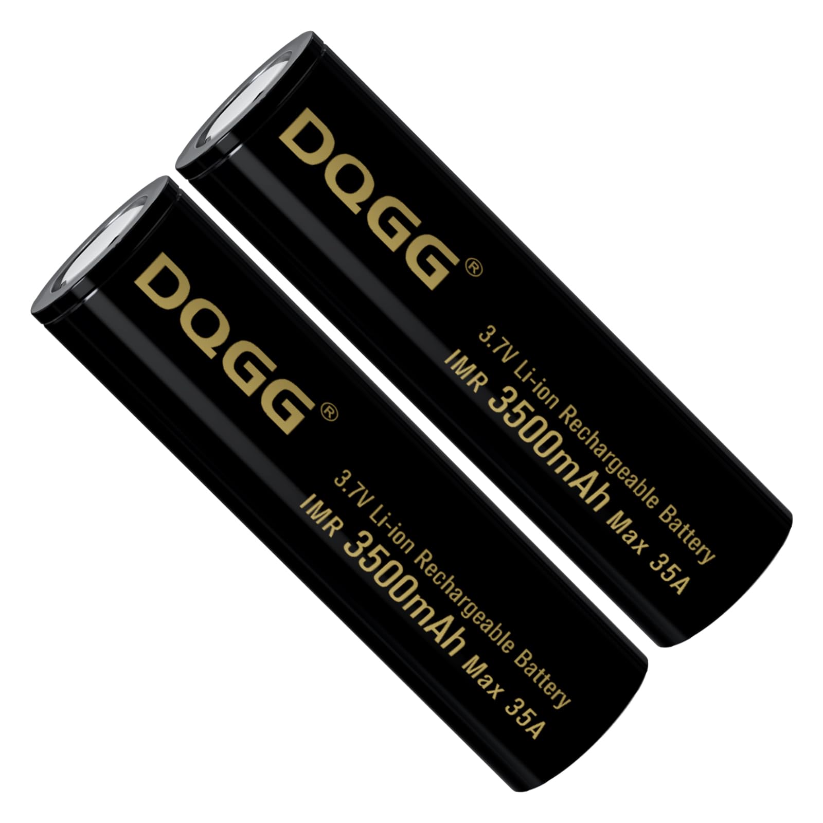 PAOWANG 18650 Rechargeable Battery 3.7Volt Li-ion Batteries 3500mAh Flat Top 18650 for Headlamp and Flashlights, Headlight Etc