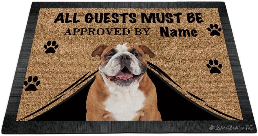 Funny Elegant Cat Welcome Doormat All Guests Must Be Approved Floor Mat Custom Door Mat Home Decor Gift for Cat Lover 23.6" X 15.7", Style 1