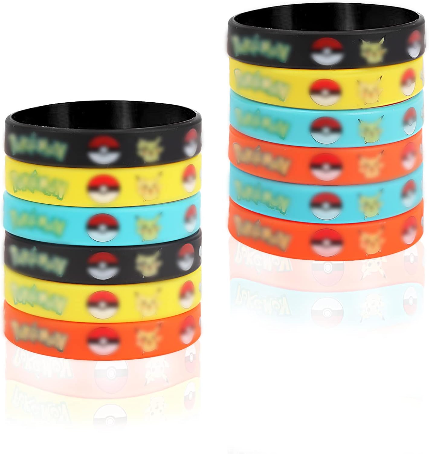Pulsera de Silicona para Niños, Pulsera Bofetada, Slap Bracelets, Banda de Pulsera Fiesta Cumpleaños de Infantil, Pulseras de Juguete Rellenos de Bolsa de Fiesta para Niños Niñas.