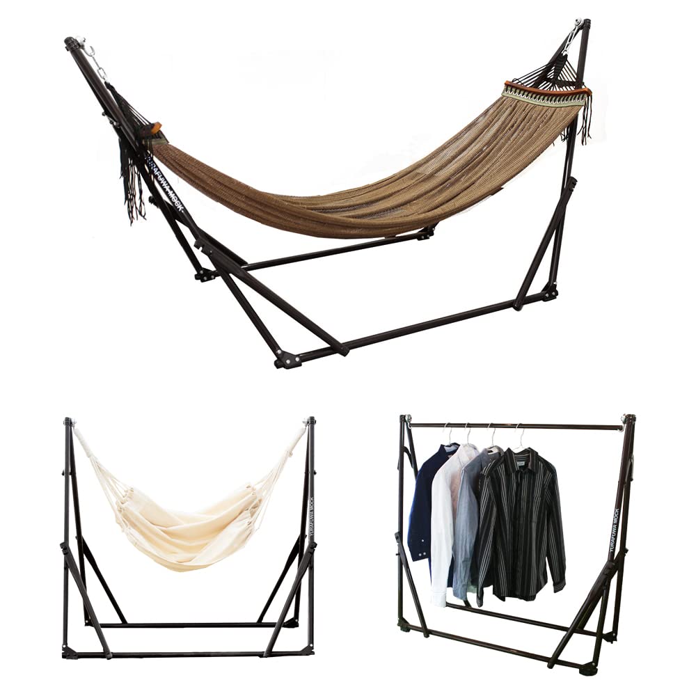 【ゆらふわモック】3WAY自立式ハンモック／ブラウンスタンド×ネット2種付き｜美品 楽天市場】【送料無料】 自立式ハンモック ゆらふわモック 3way マルチ