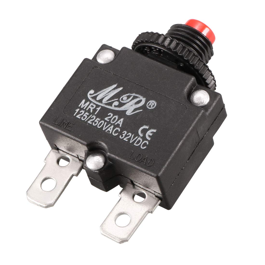 uxcell AC 125/250V 20A Air Compressor Circuit Breaker Overload Protector Red Button