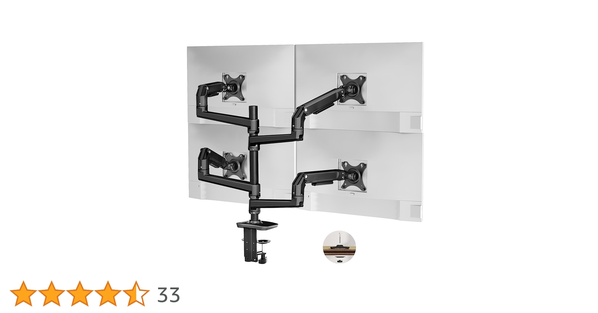 ergounion モニターアーム 液晶ディスプレイアーム PCアーム Ergounion PCモニターアーム 2画面 13-40インチ対応 デュアル