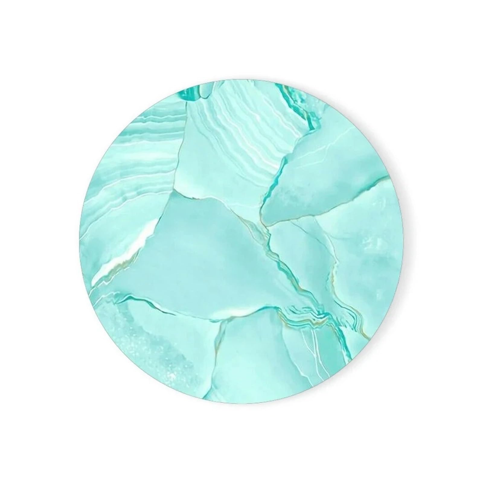 Marble Coasters Round Absorbent Ceramic Stone Set With Cork Base For Table for kitchen(Color 15)