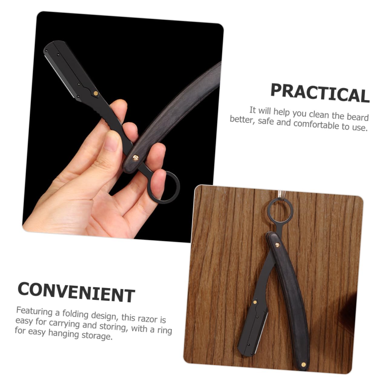 minkissy 3stücke Foldable Shaver Tool Multifunktionales Manuelles Rasiermesser Für Tragbar Für Haar Und Bartpflege Im Salon Oder Zuhause