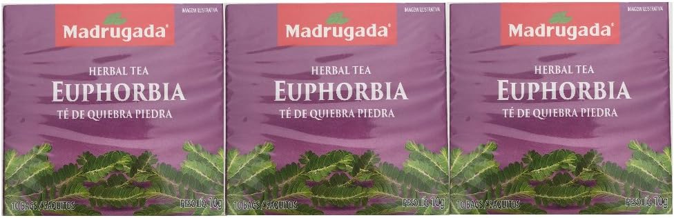 Chanca Piedra Herbal Tea - Stone Breaker Herbal Tea 3 Box Bundle (30 Tea Bags) (Packaging May Vary - Says Quebra Pedra)
