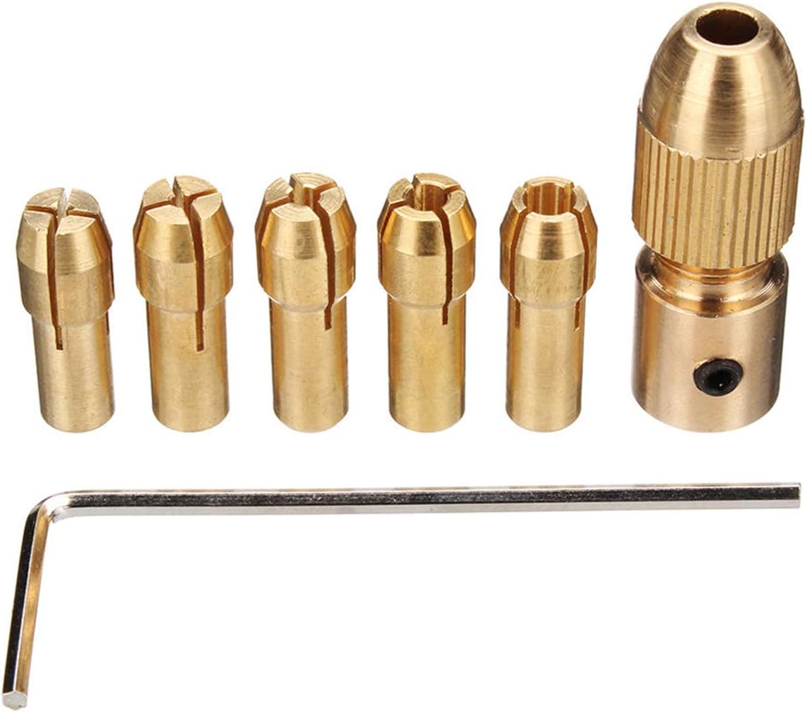 THEMISTO 5mm Shank Metal Drill Chuck Collet Bits Rotary with Screw, 0.5 ...