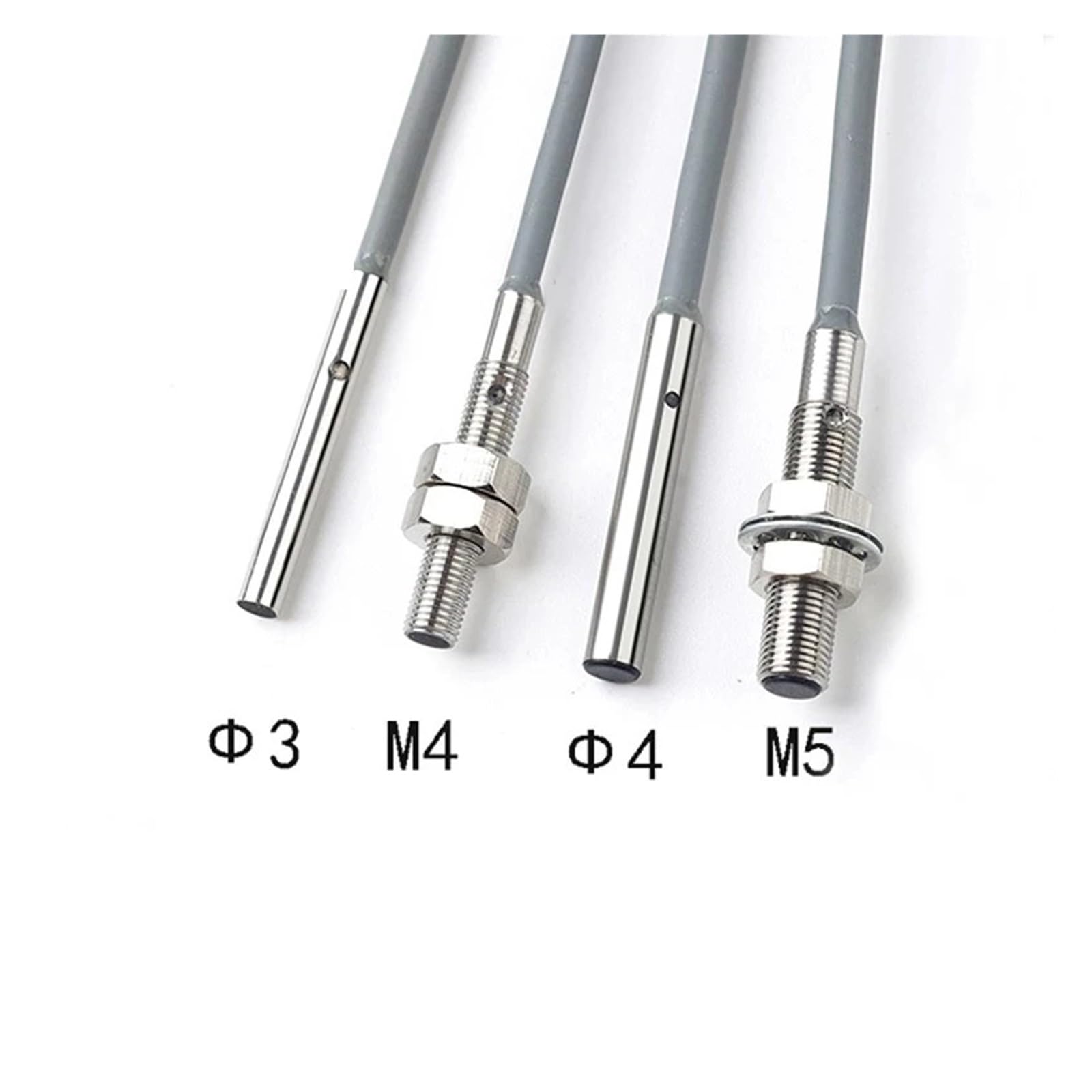 Interruptor de proximidad mini M3 M4 M5 M6 con sensor inductivo NPN PNP. Distancia de detección: 0,6 mm, 0,8 mm, 1 mm, 1,2 mm.