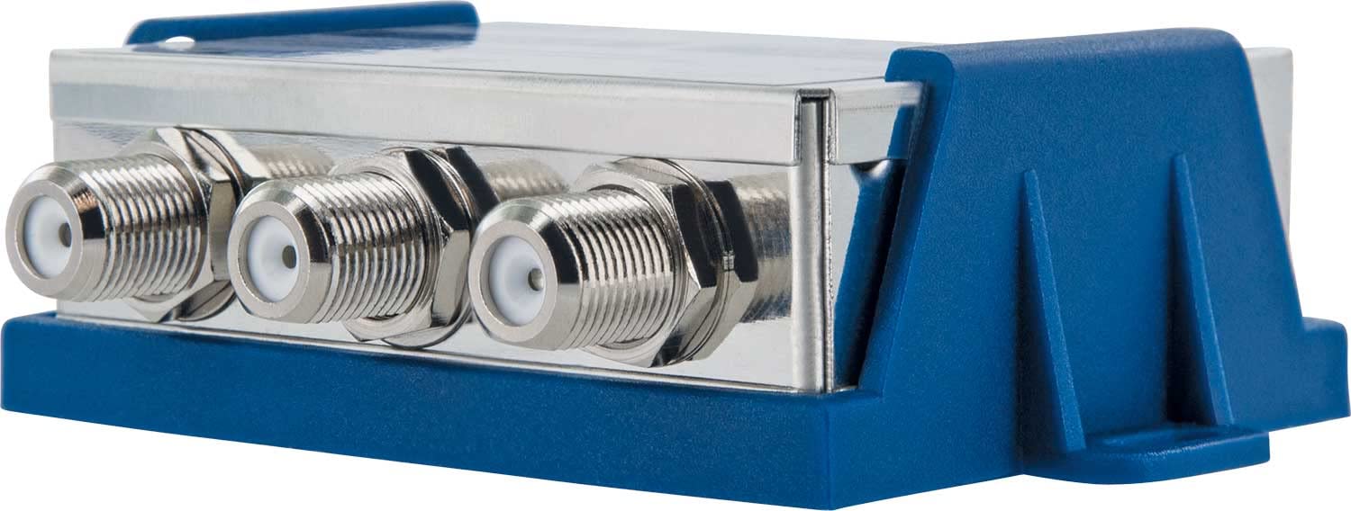 SCHWAIGER -KFR6025 531 - DiSEqC 1.0 Interruttore | F Femmina | distribuito 2 LNB universali su 1 partecipante | Passaggio DC | DC | Collegamento di commutatori possibili | Argento