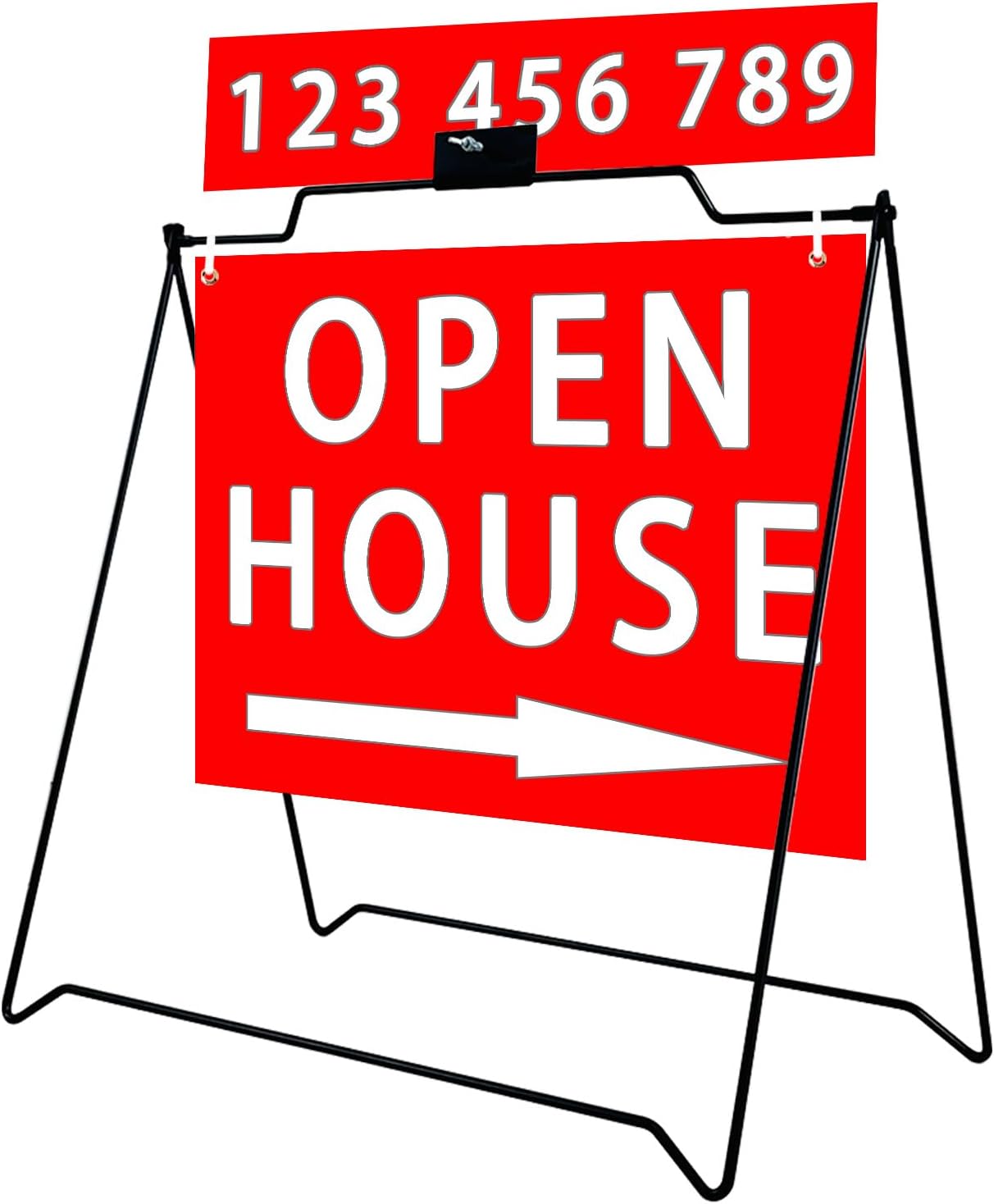 Professional Black Folding A-Frame for Open House Sign Real Estate Realtors Sidewalk (2 UNIT)