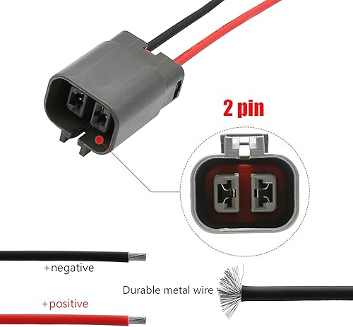 Miniatura 2 de Reemplazo del conector del mazo de cables del alternador de 2 pines para Ford Hitachi Nissan Mazda Subaru Mitsubishi Mercury Chrysler Dodge Plymouth