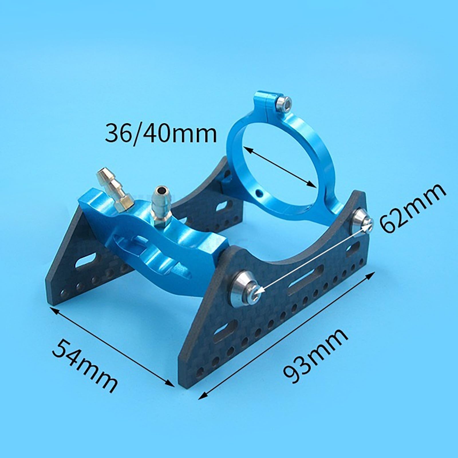 Supporto Per Motore Per Barche RC Per Motori Senza Carboni 36mm/40mm – Staffa In Lega Di Alluminio CNC E Fibra Di Carbonio Fissa(36 mm extended)