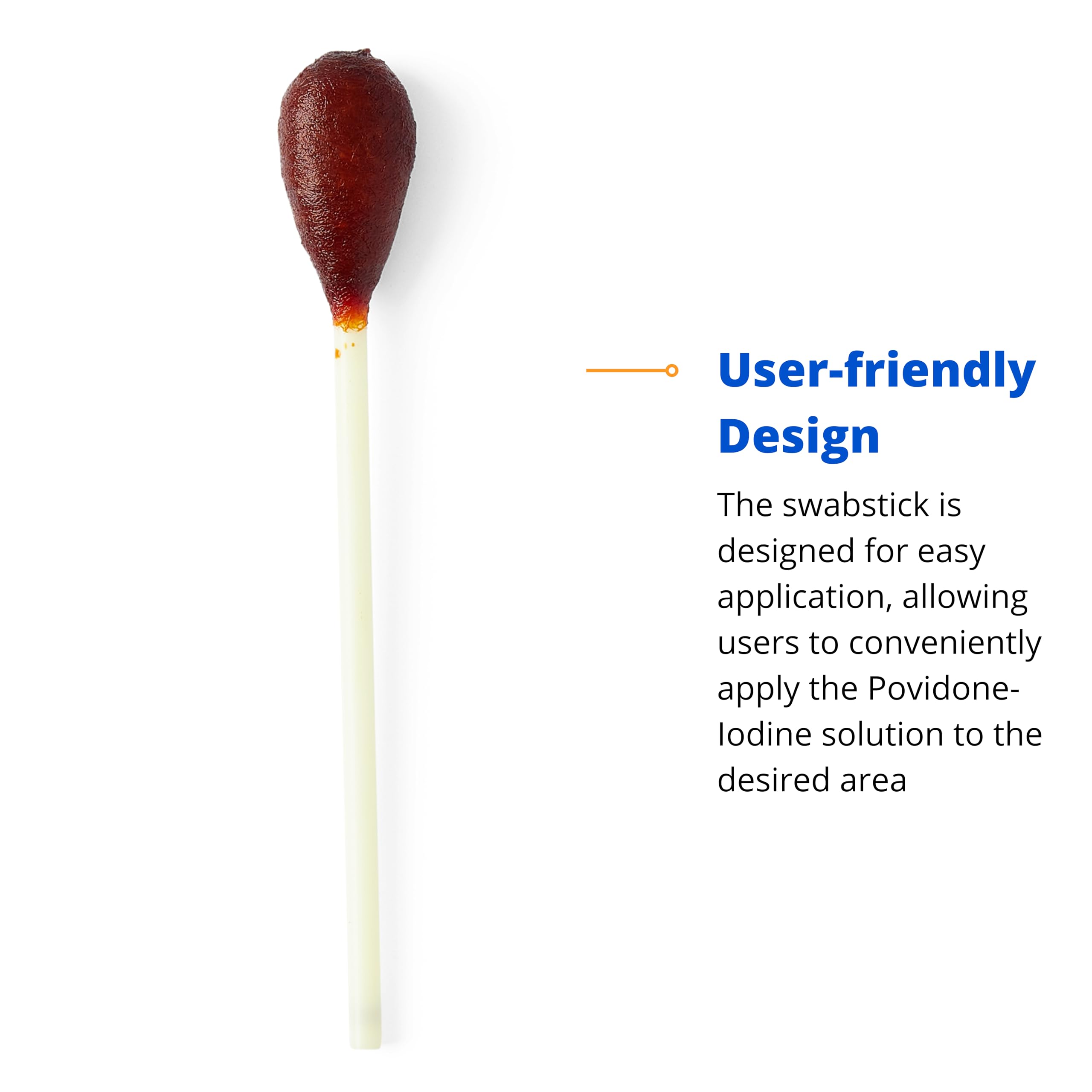 Medline Povidone-Iodine PVP Swabstick, Single Pack, Antiseptic for First Aid, Pack of 500